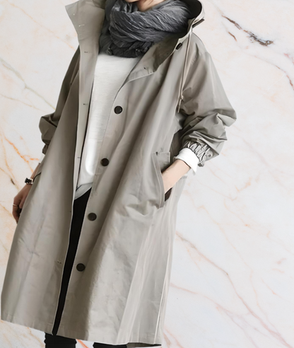 Große Oversized Jacke Damen Mit Knöpfen und Taschen