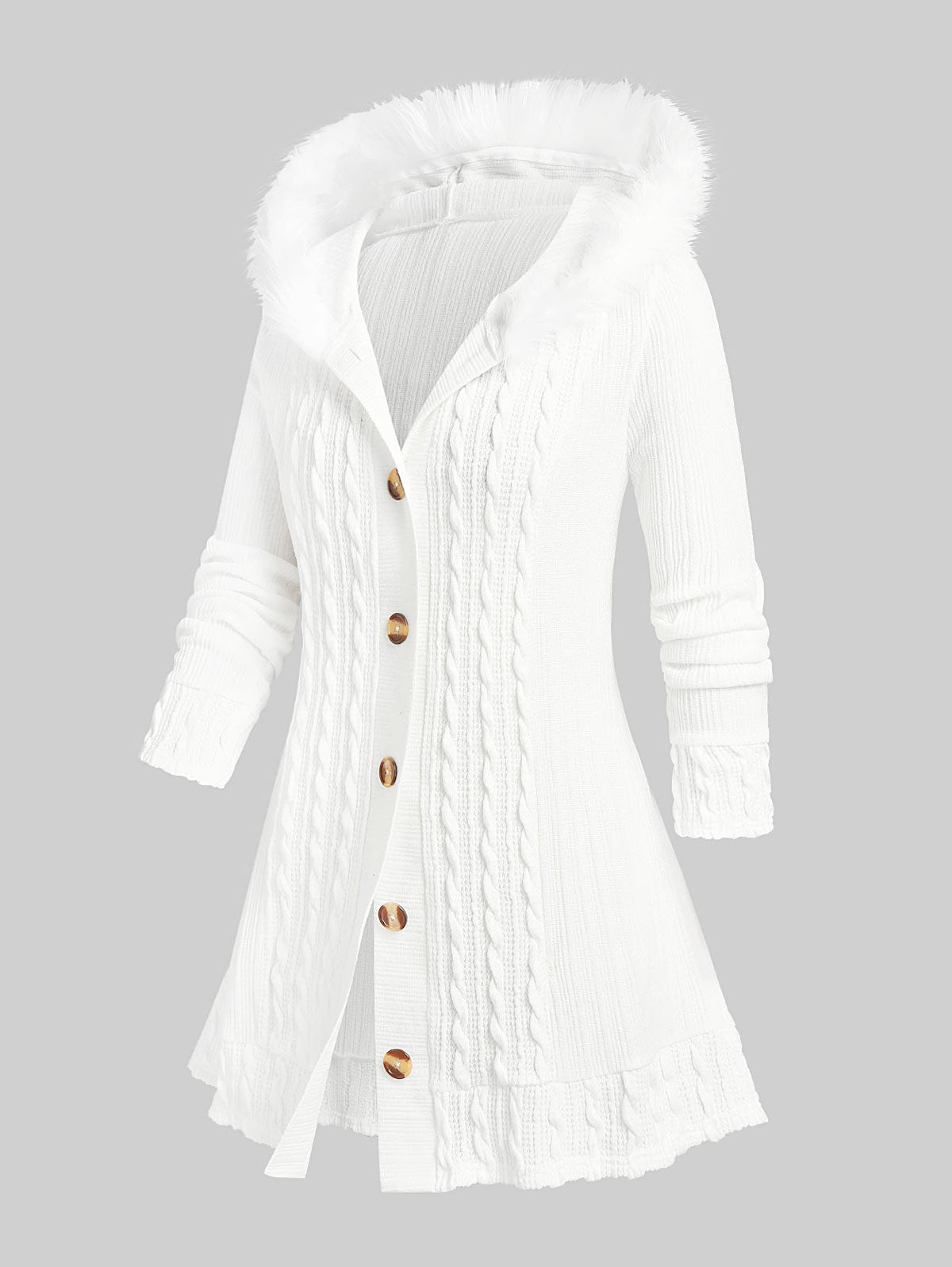 Weite Winterhoodie Schneezauber Design
