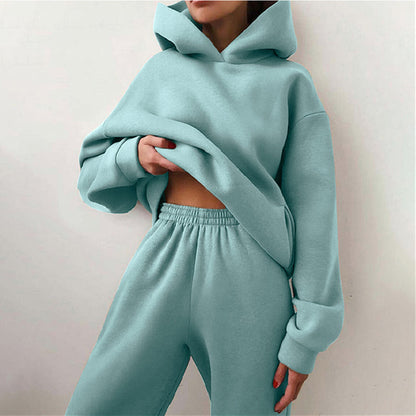 Modisches Damen Streetwear Set Hoodie Jogginghose