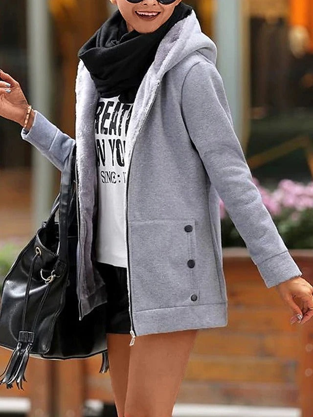 Warmes Winterkleid Winddichter Mantel - IdealeKleiden