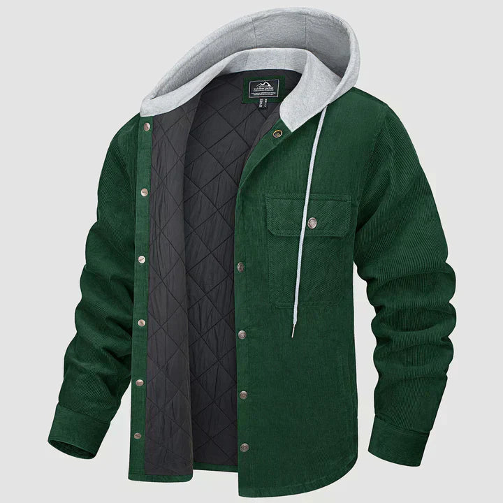 Warme Herrenjacke Gepolstert mit Kapuze