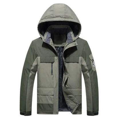 Herren Parka Militärstyle Grüne Windjacke