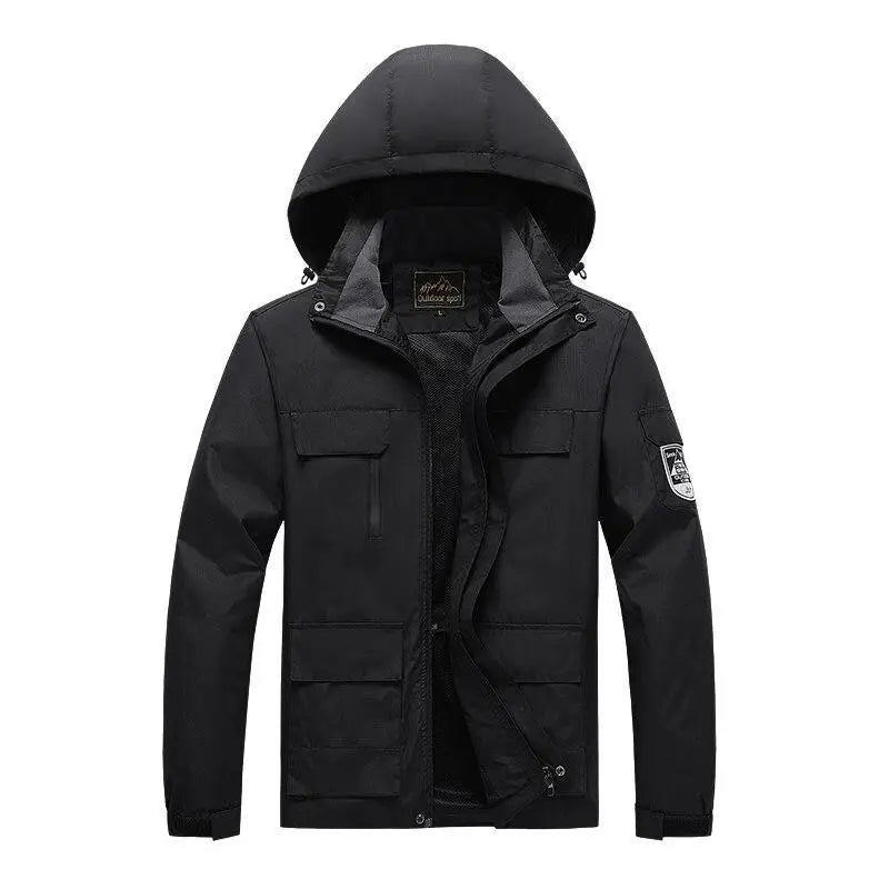 Herren Parka Militärstyle Grüne Windjacke