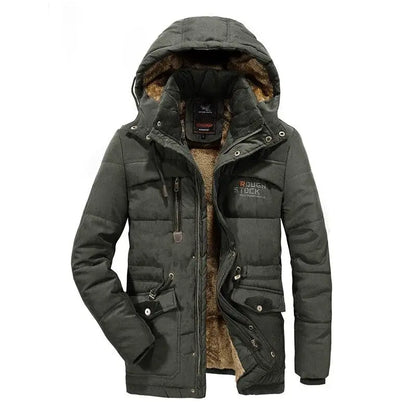 Herren-Parka Elegant Warm Kapuze