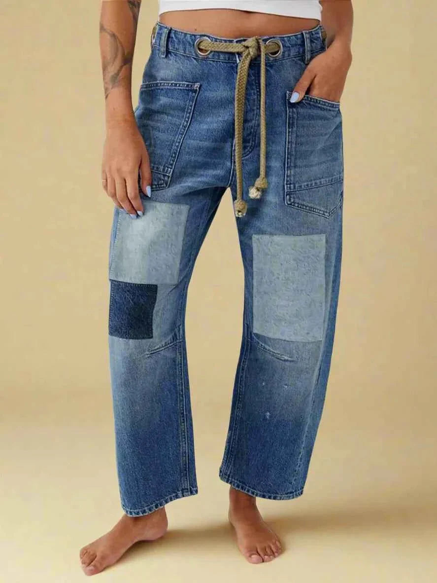 Farbenfrohe Frauenhose Patchwork Style