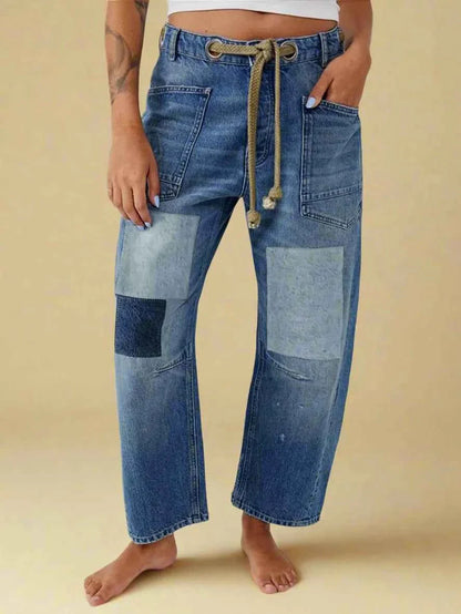 Farbenfrohe Frauenhose Patchwork Style