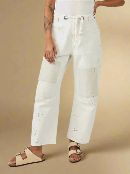 Farbenfrohe Frauenhose Patchwork Style