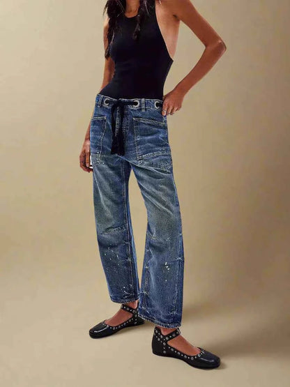 Farbenfrohe Frauenhose Patchwork Style