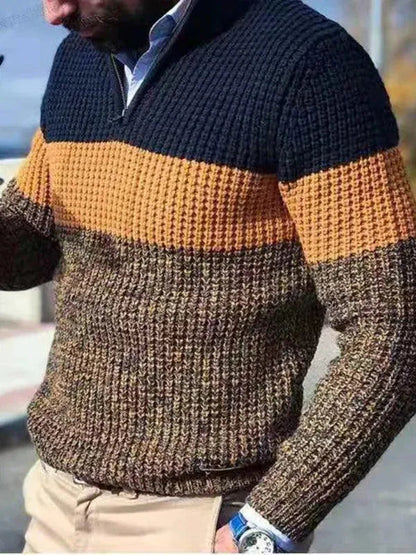Herren Pullover Reißverschluss Modern