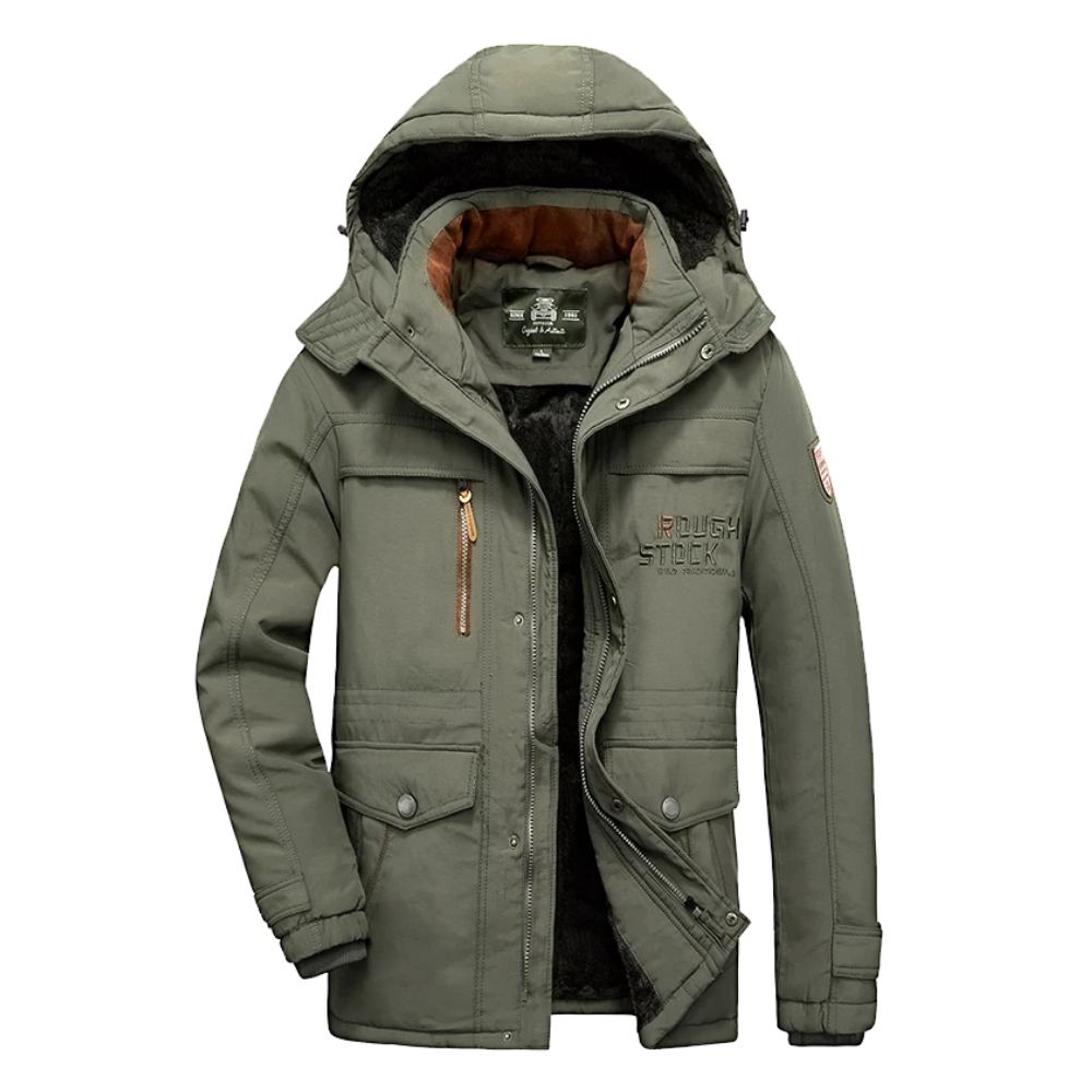 Herren Wintermantel mit Kapuze