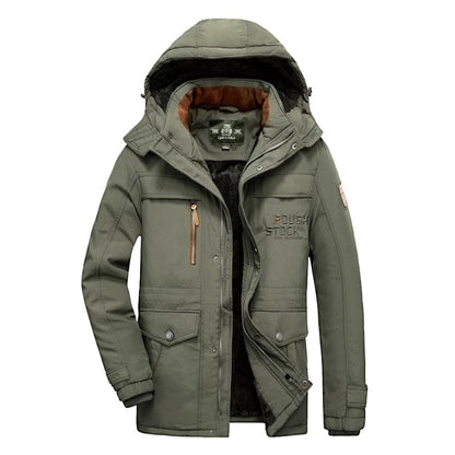 Herren Wintermantel mit Kapuze