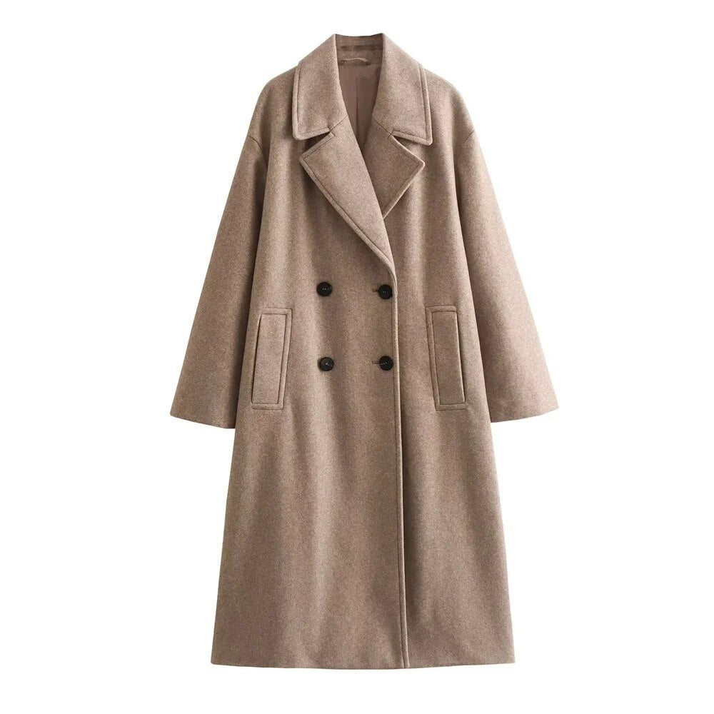 Elegante Damen Winterjacke Lang Modisch Warm