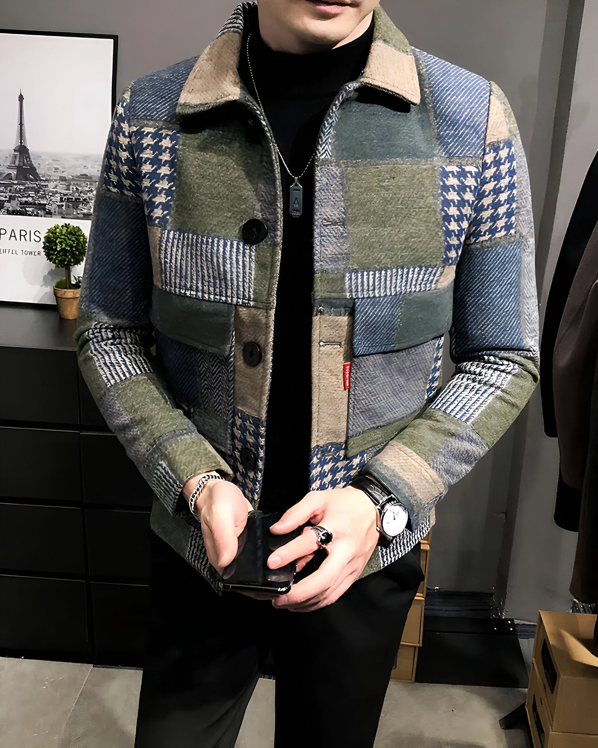 Modische Jacke Vielfältige Muster - IdealeKleiden
