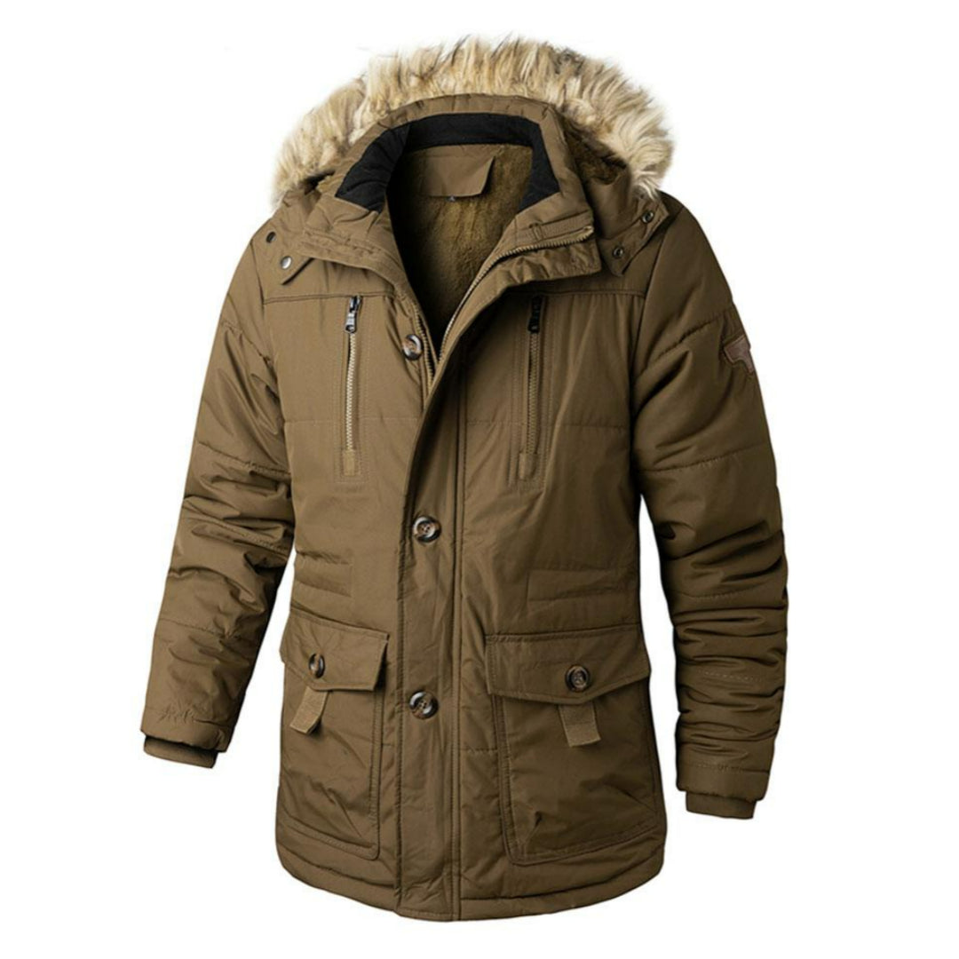Praktische Winterjacke Mit Abnehmbarer Kapuze
