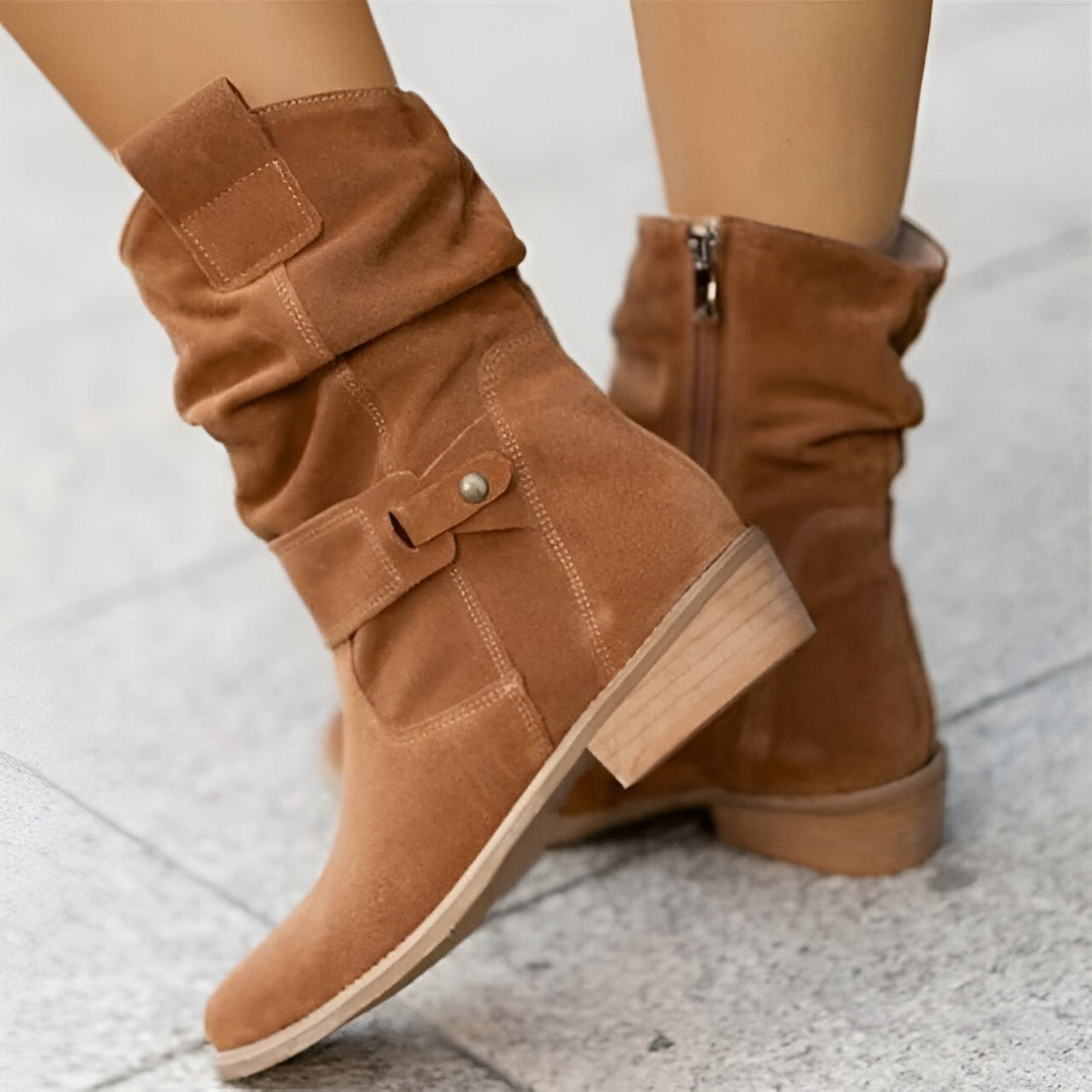 Stilvolle Stiefeletten Damen Kunstleder