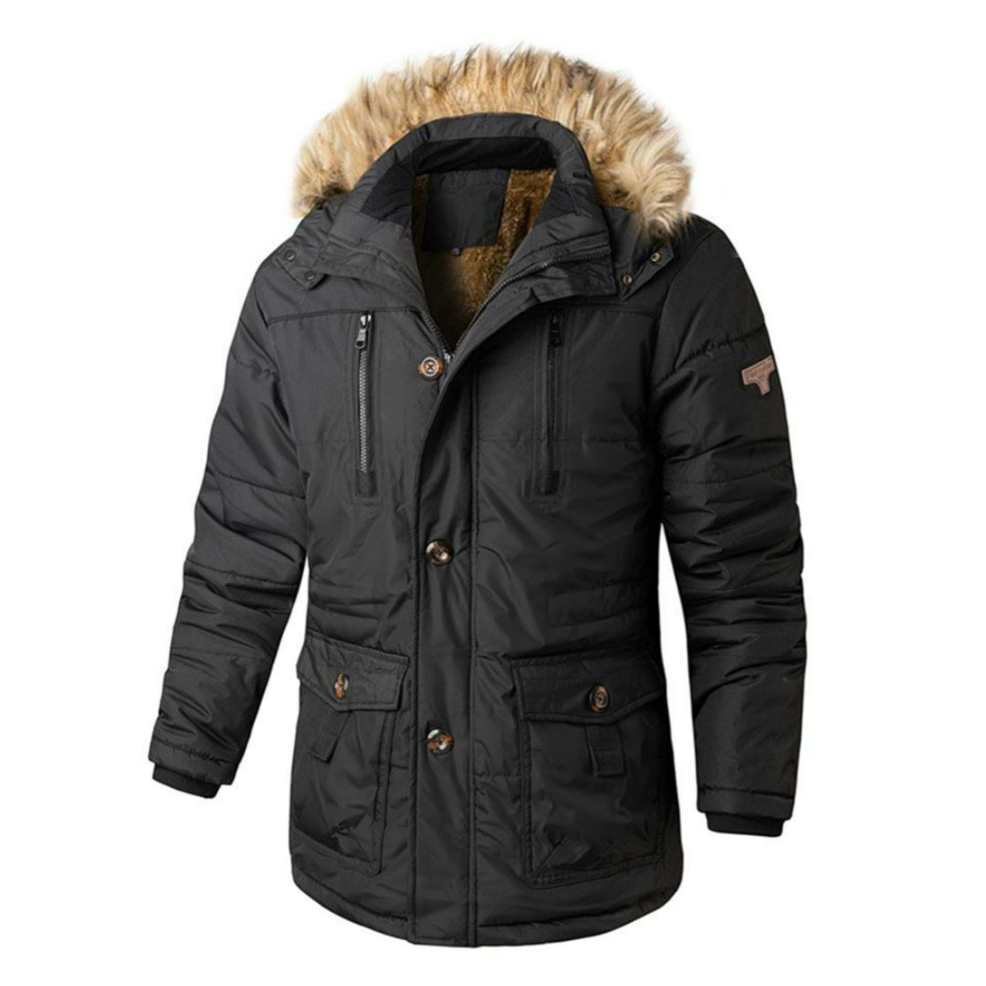 Praktische Winterjacke Mit Abnehmbarer Kapuze