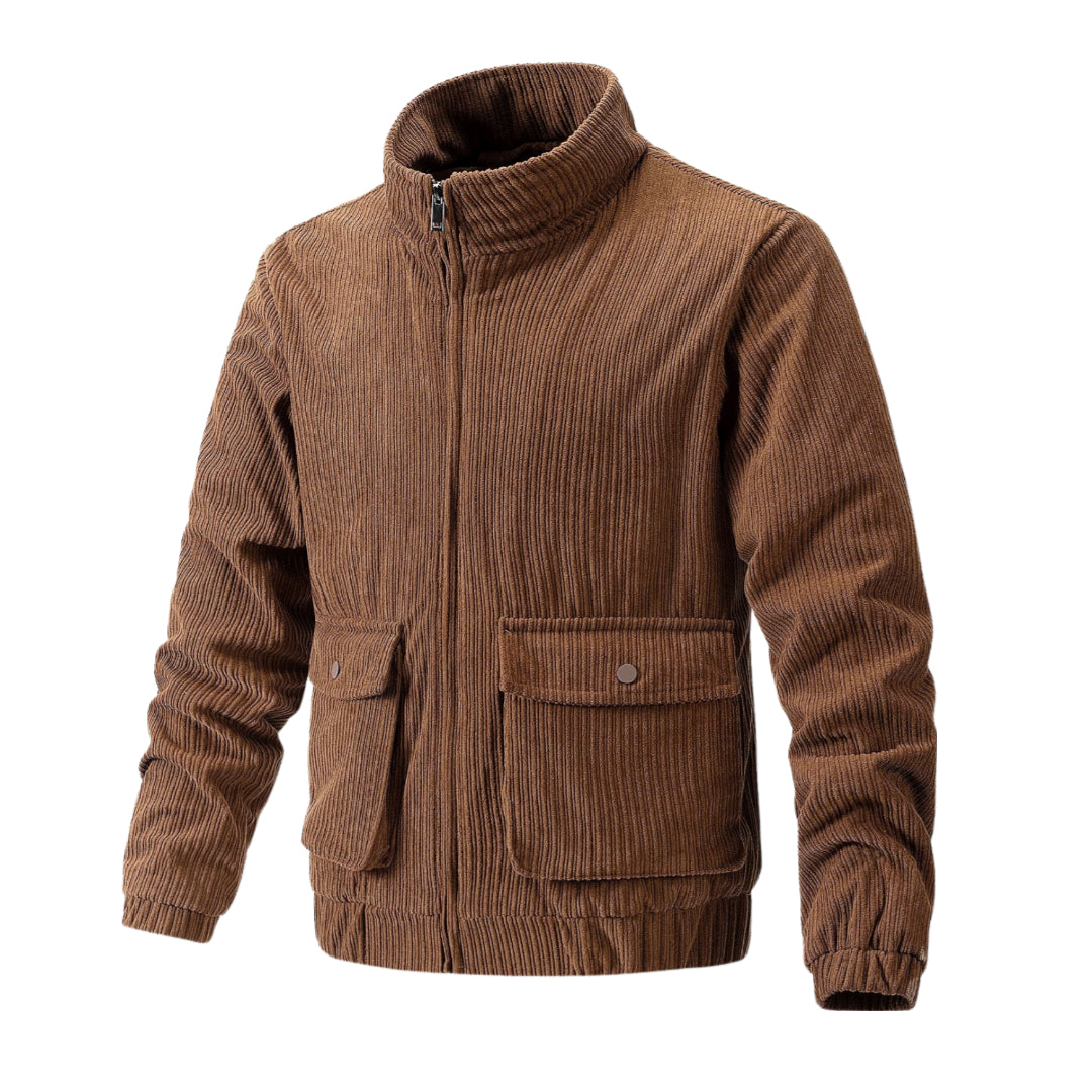 Herren Cordjacke Reißverschluss Modern