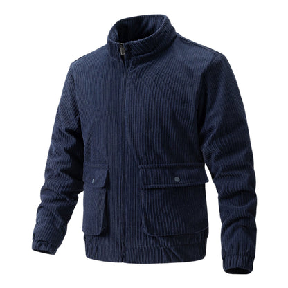 Herren Cordjacke Reißverschluss Modern