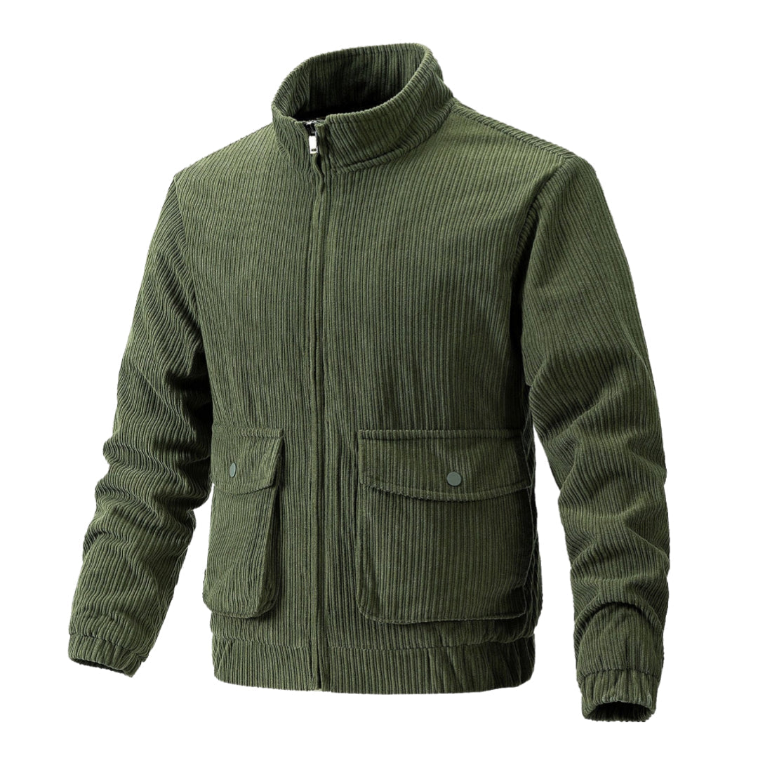 Herren Cordjacke Reißverschluss Modern