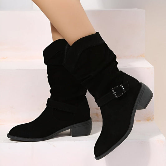 Stilvolle Stiefeletten Damen Kunstleder - IdealeKleiden