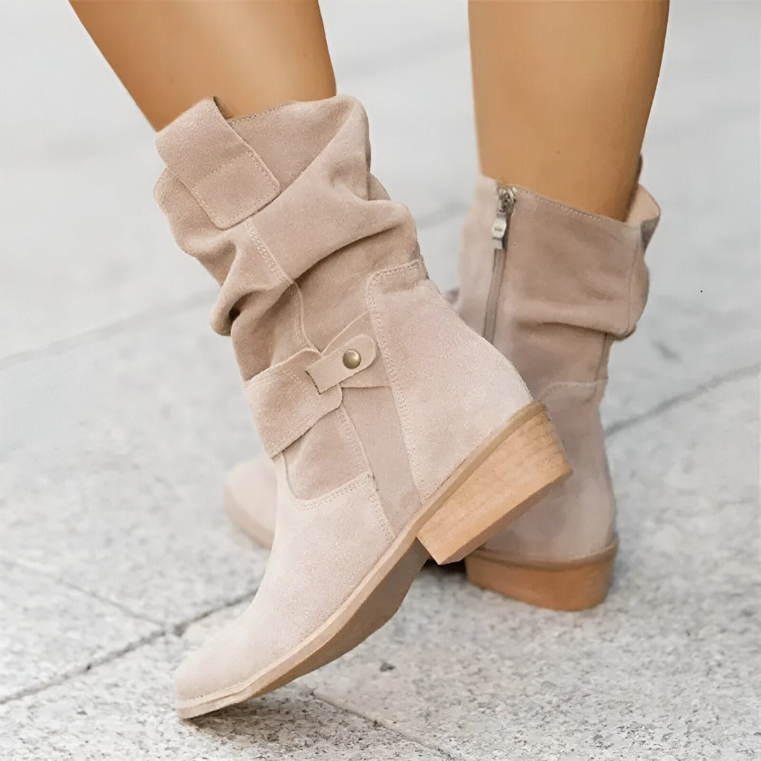 Stilvolle Stiefeletten Damen Kunstleder