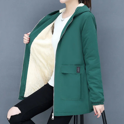 Stylische Damenjacke Winter Kapuze