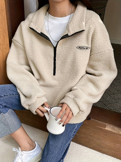 Elegantes Quarter-Zip Sweatshirt Damen Pullover