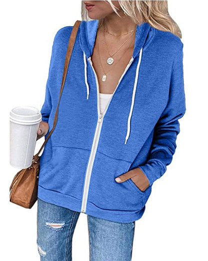 Damen Hoodie Bequem Mit Taschen