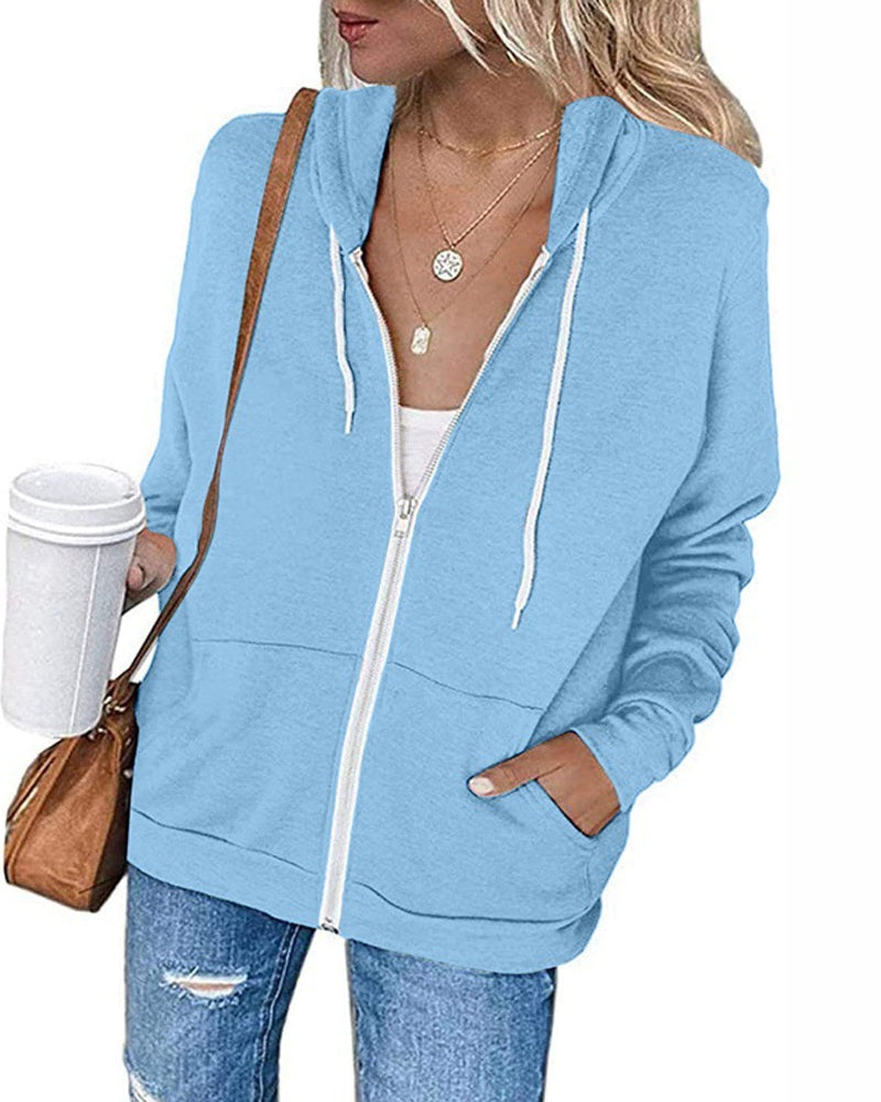 Damen Hoodie Bequem Mit Taschen