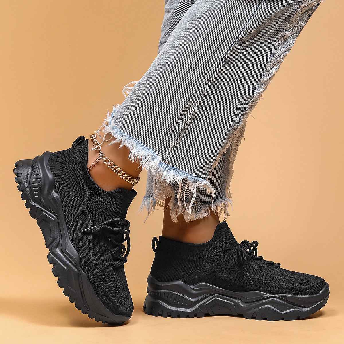 Stilvolle Plateau Sneaker