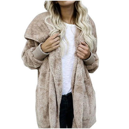 Weiche Winterjacke Plus Size Plüschmantel