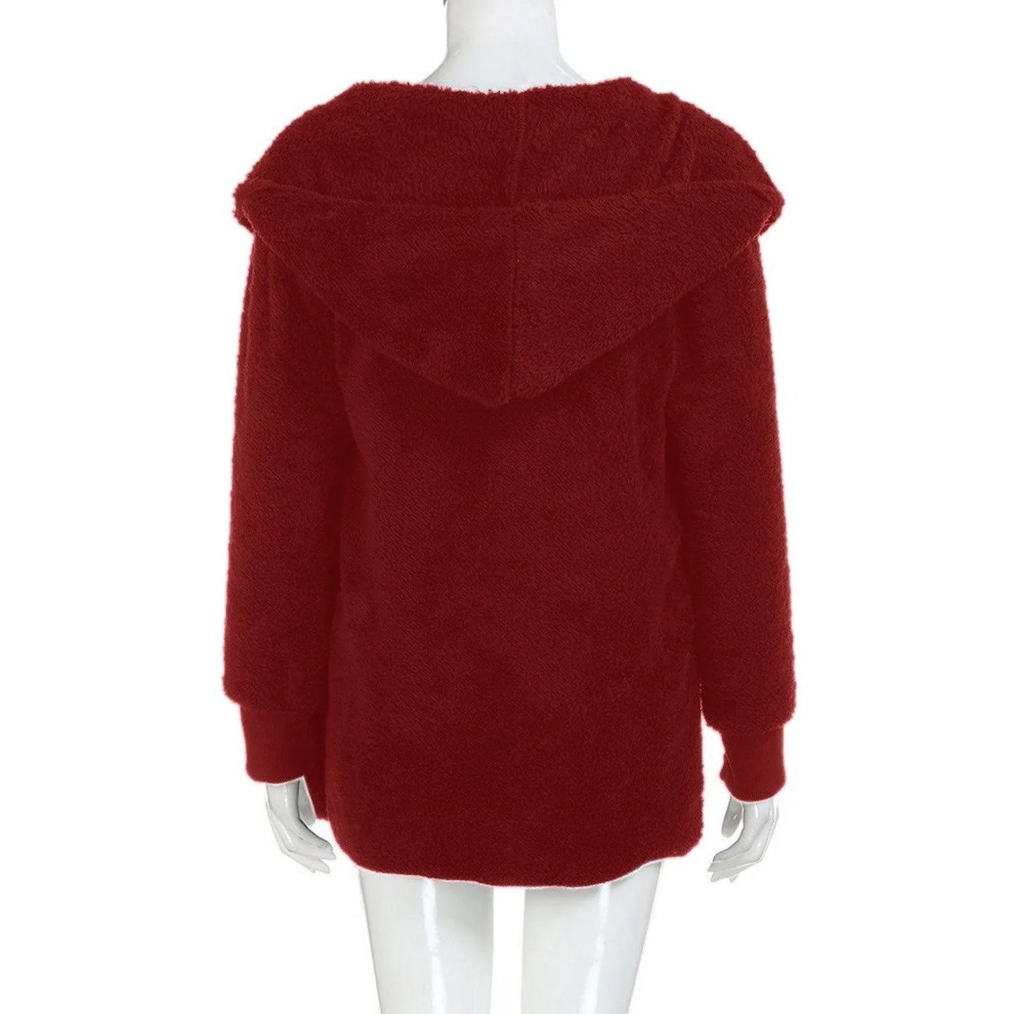 Weiche Winterjacke Plus Size Plüschmantel - IdealeKleiden