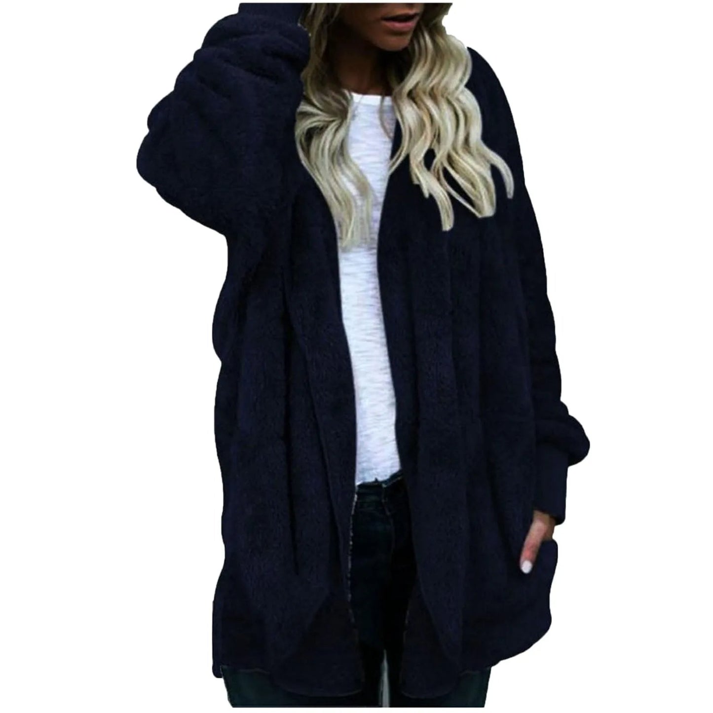 Weiche Winterjacke Plus Size Plüschmantel