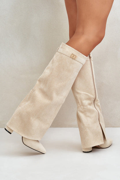Elegante Stiefel Mit Riemchen Damen Schuhe