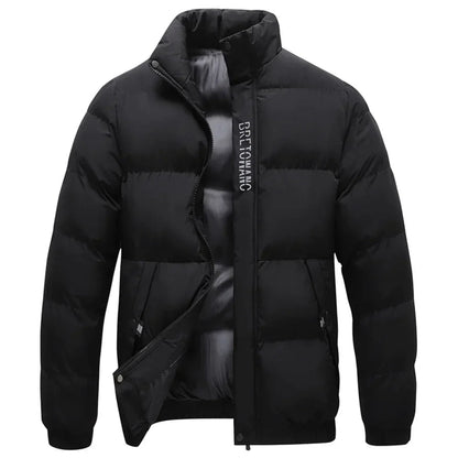 Herren Winterjacke Mit Kragen Elegant