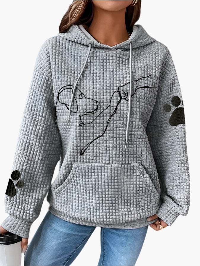 Hundemotiv Hoodie Bequem Freizeit