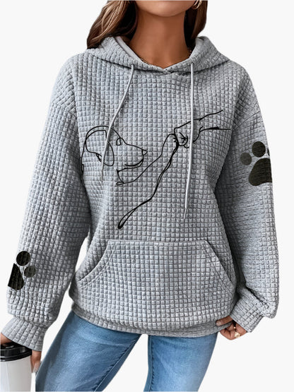 Hundemotiv Hoodie Bequem Freizeit