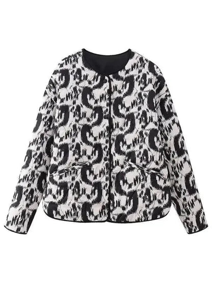 Gedruckter Damen Steppmantel Elegant