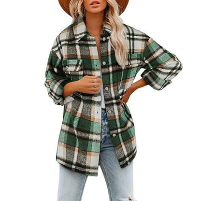 Herbst Bluse Damen Kariert Baumwolle - IdealeKleiden