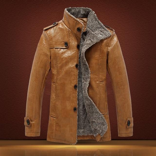 Stylische Leder-Windbreaker-Jacke Elegant