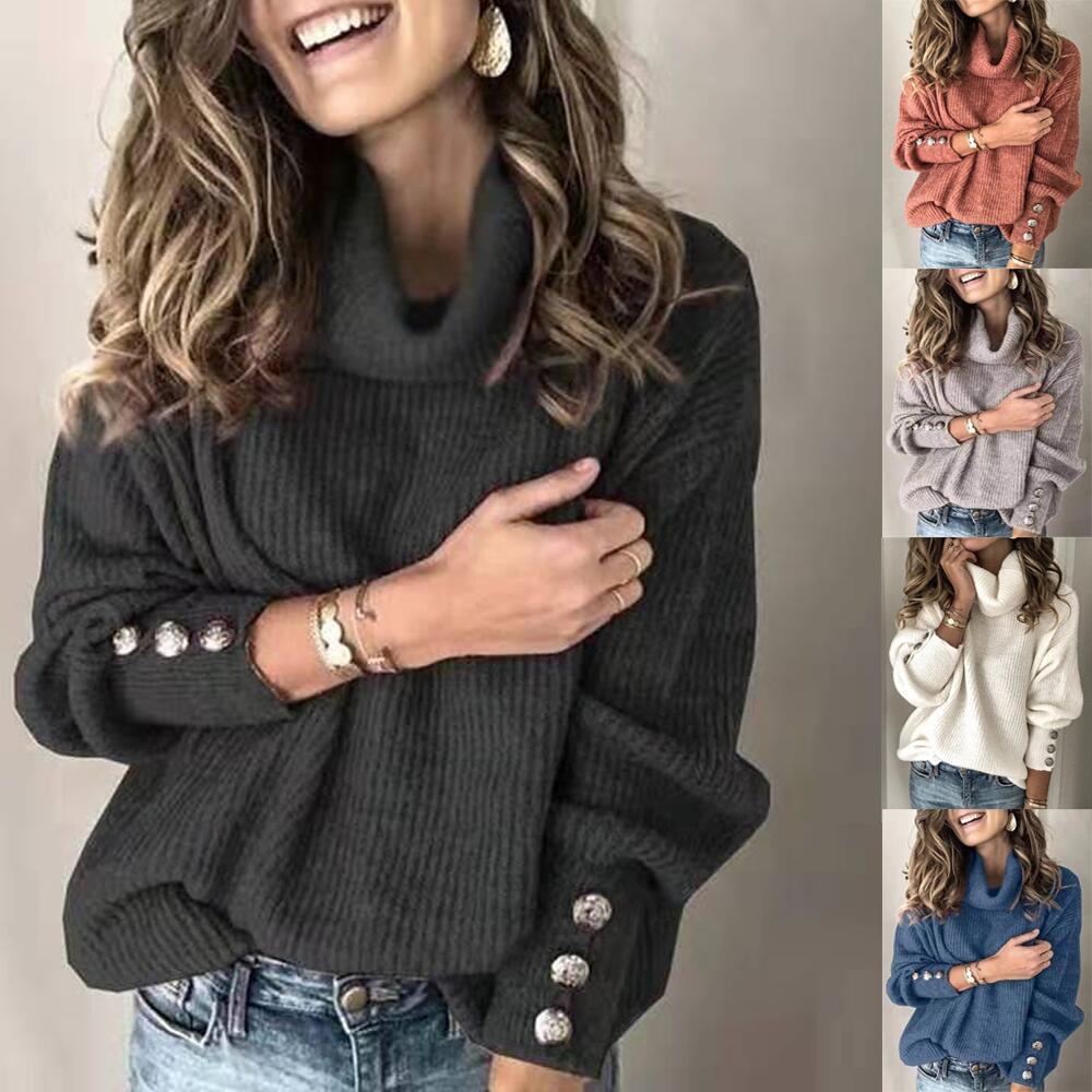 Frühlings-Pullover Mollig-Warm Langarm - IdealeKleiden
