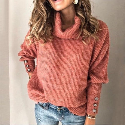 Frühlings-Pullover Mollig-Warm Langarm