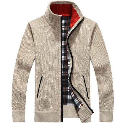 Dicke Strickjacke Vlies gefüttert Warm