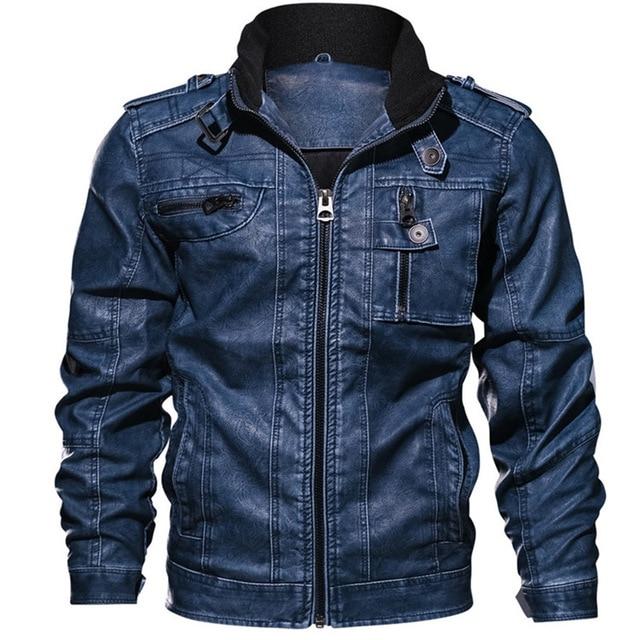 Herren Lederjacke Elegant Herbst Stil