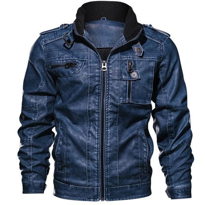 Herren Lederjacke Elegant Herbst Stil