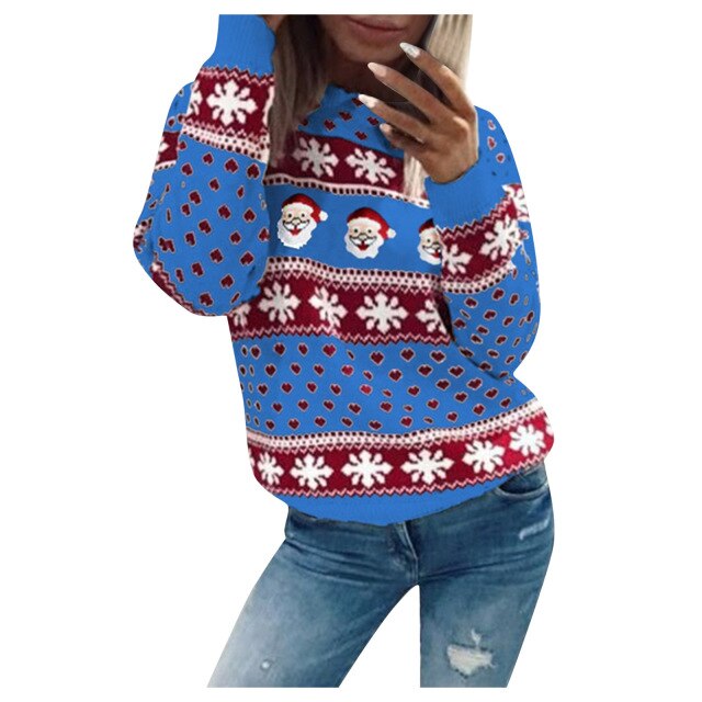 Weihnachtspullover Warm Weich Strick