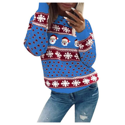 Weihnachtspullover Warm Weich Strick