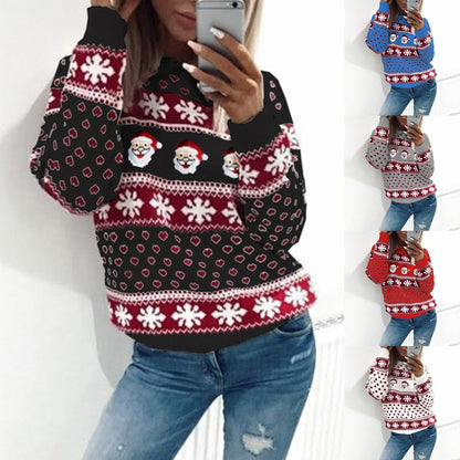 Weihnachtspullover Warm Weich Strick - IdealeKleiden