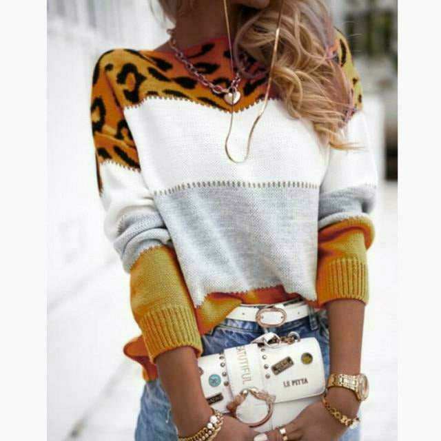 Farbenfroher Patchwork Pullover