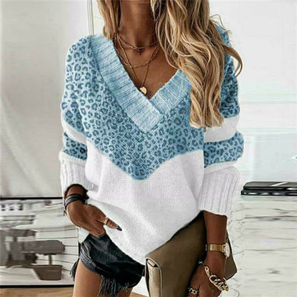 Farbenfroher Strickpullover Patchwork Design